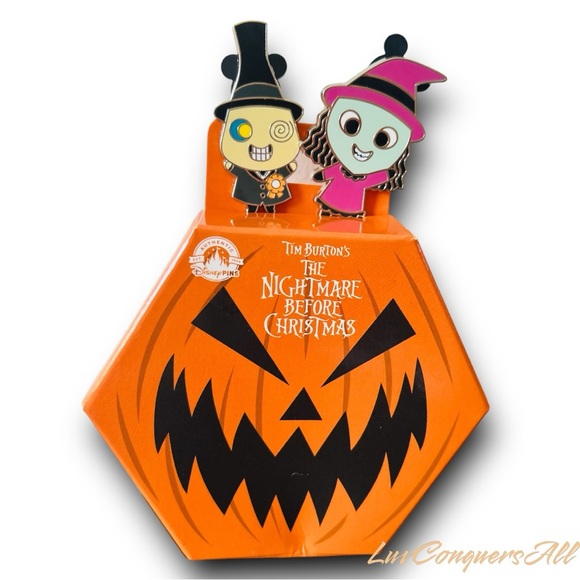 Disney Parks Tim Burton The Nightmare Before Christmas character Set of 2 Pins - Picture 1 of 8